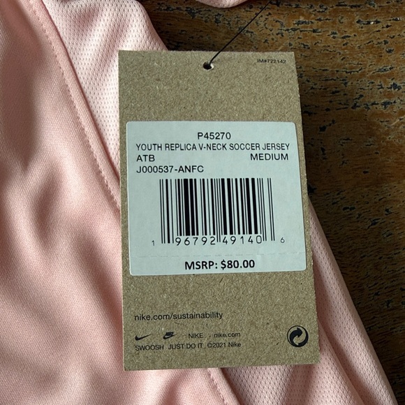 Nike Kids Angel City FC Light Pink Soccer Jersey - Picture 2 of 4